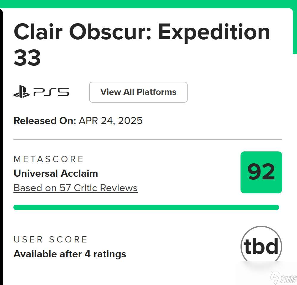 《光与影 33号远征队》目前是2025年评分最高的游戏