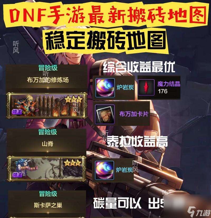 地下城手游中怎么高效刷砖厂装备
